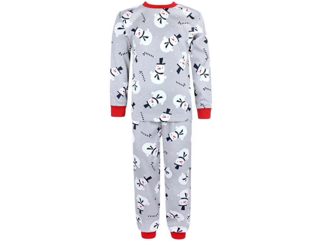 Vánoční pyžamo s dlouhým rukávem Sněhuláci