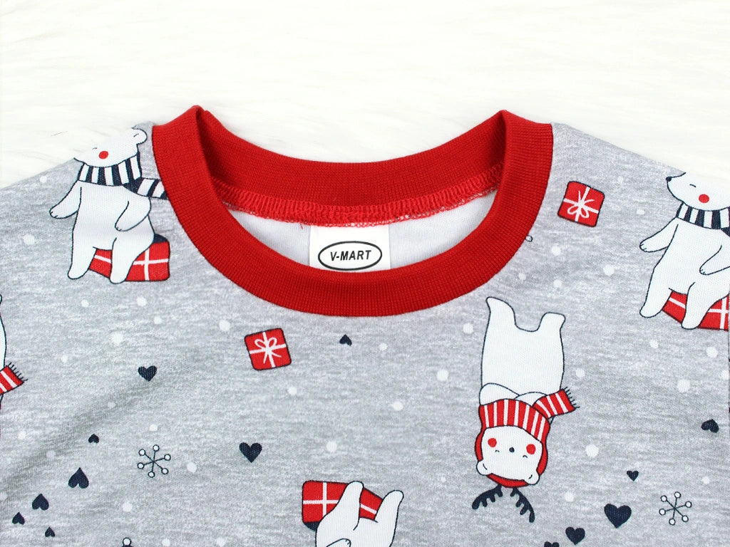 Vánoční pyžamo s dlouhým rukávem Medvídci