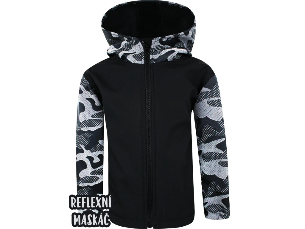 Softshellová bunda Reflexní maskáč (s fleecem)