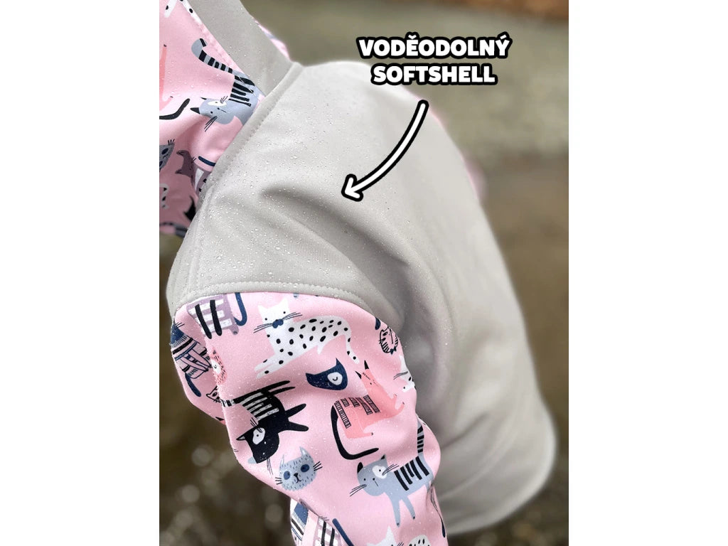 Softshellová bunda Kočičky (s fleecem)