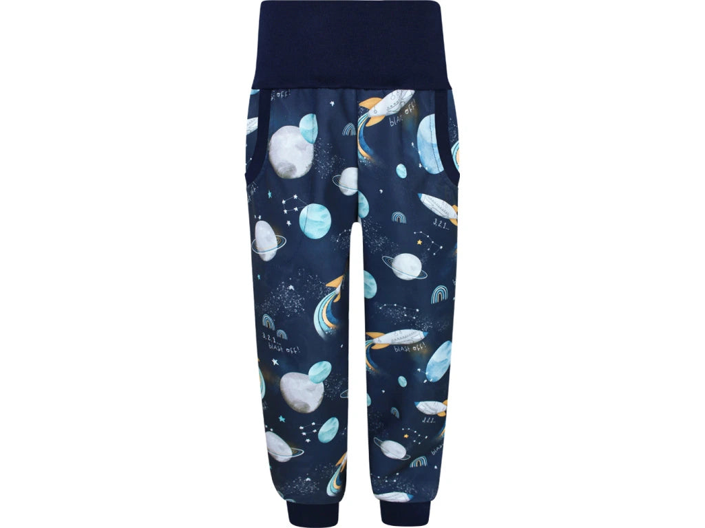 Softshellové kalhoty Vesmír (s fleecem)
