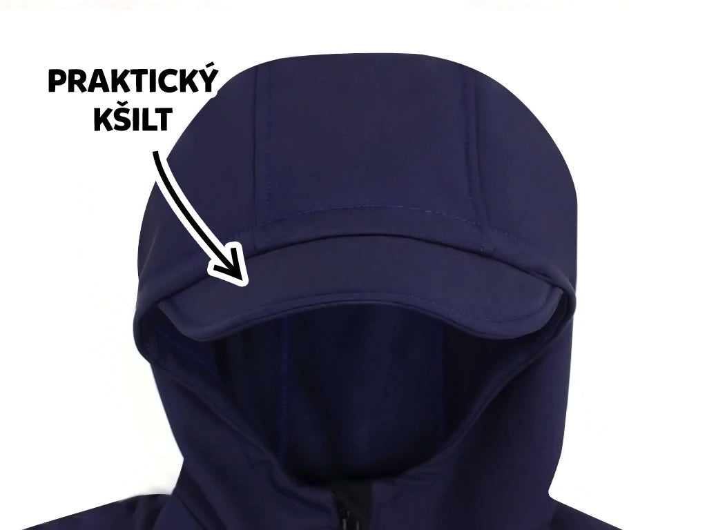 PREMIUM Softshellová bunda - tmavě modrá (s fleecem)