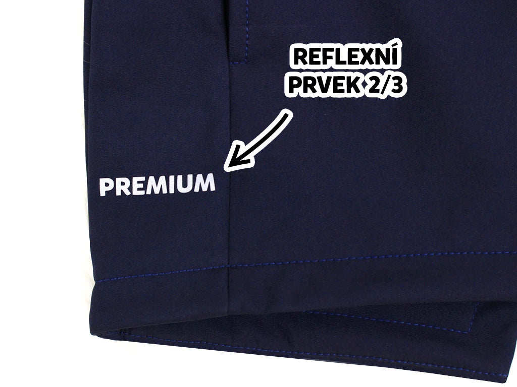 PREMIUM Softshellová bunda - tmavě modrá (s fleecem)
