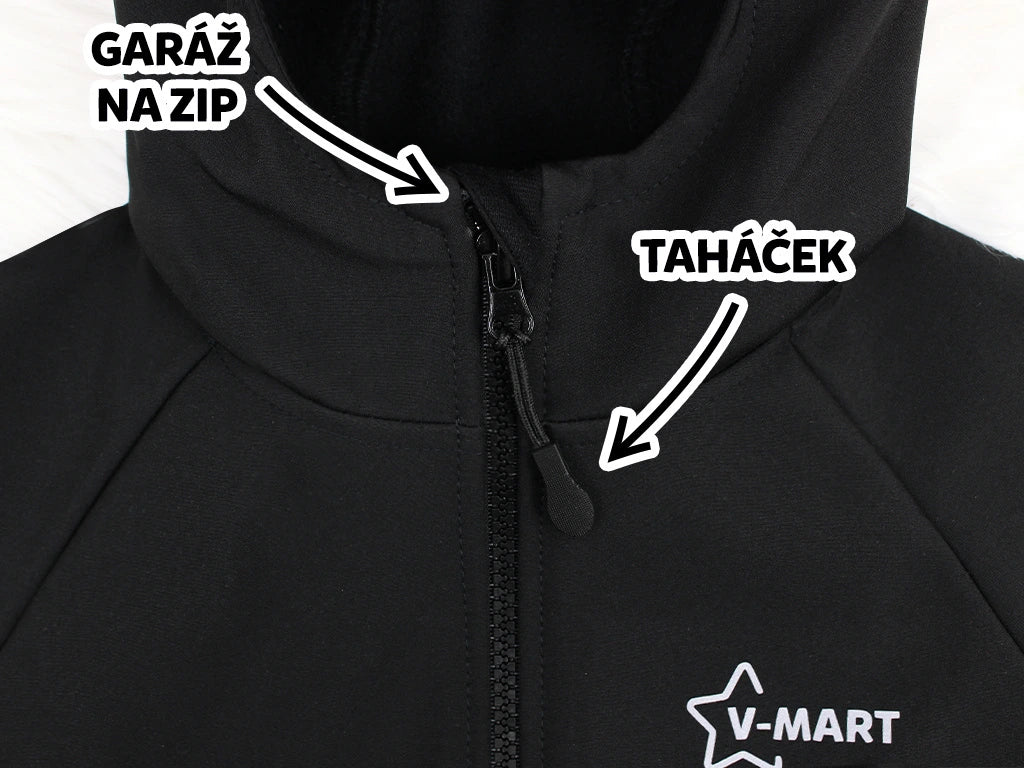 PREMIUM Softshellová bunda - černá (s fleecem)