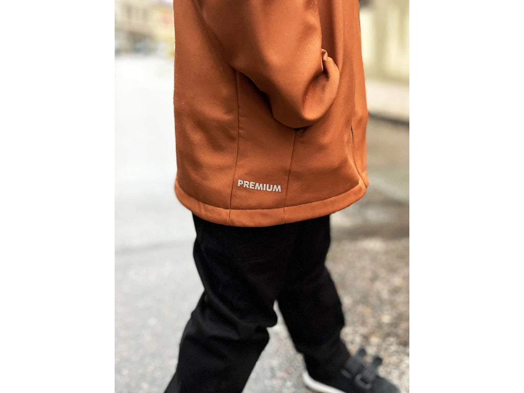 PREMIUM Softshellová bunda - hnědá (s fleecem)