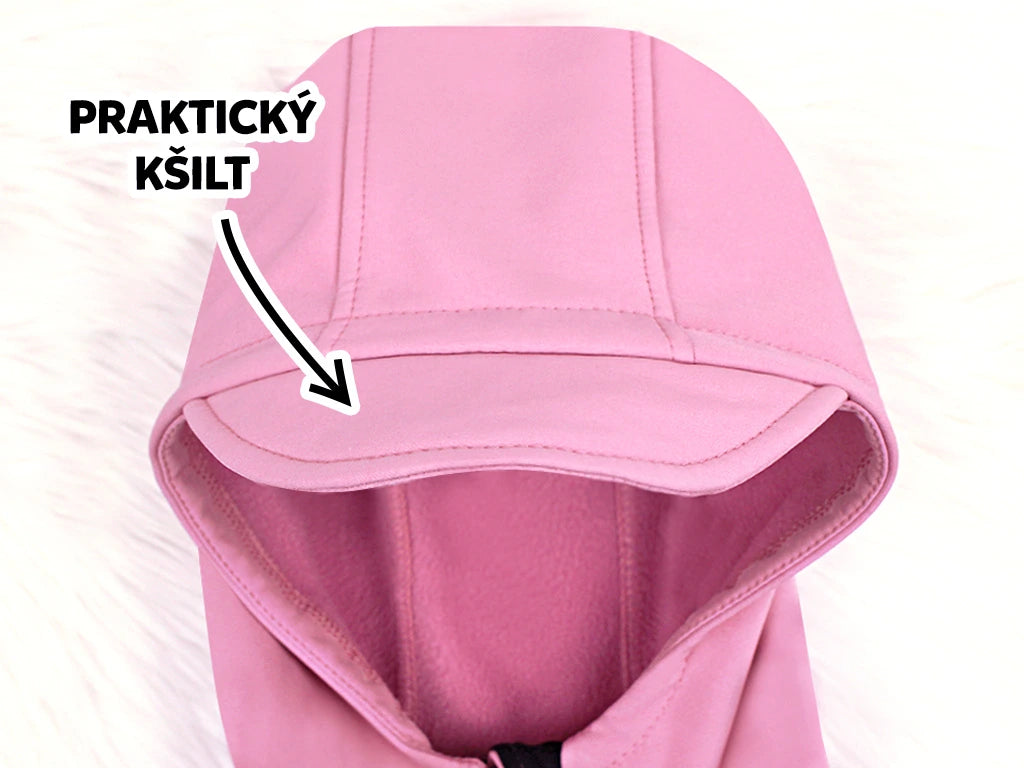 PREMIUM Softshellová bunda - starorůžová (s fleecem)