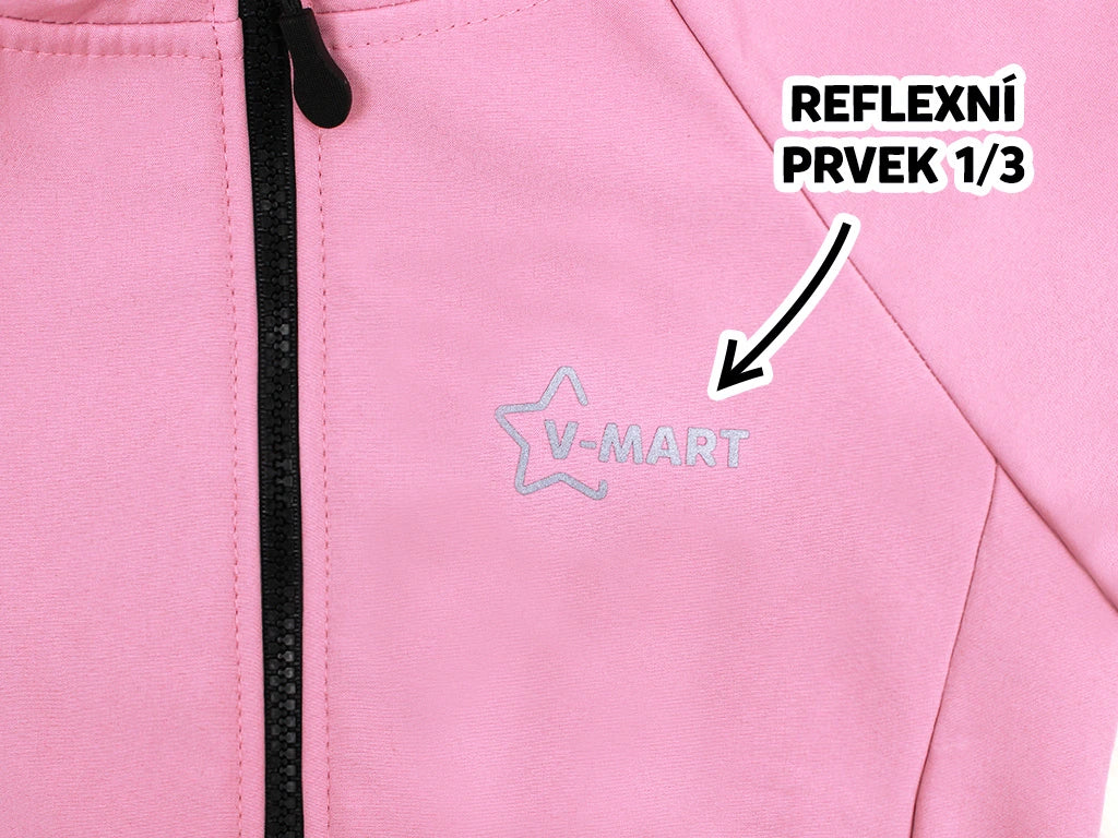 PREMIUM Softshellová bunda - starorůžová (s fleecem)