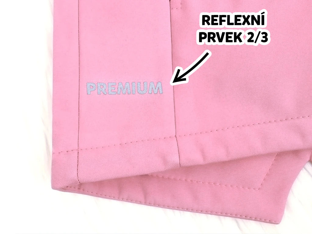 PREMIUM Softshellová bunda - starorůžová (s fleecem)