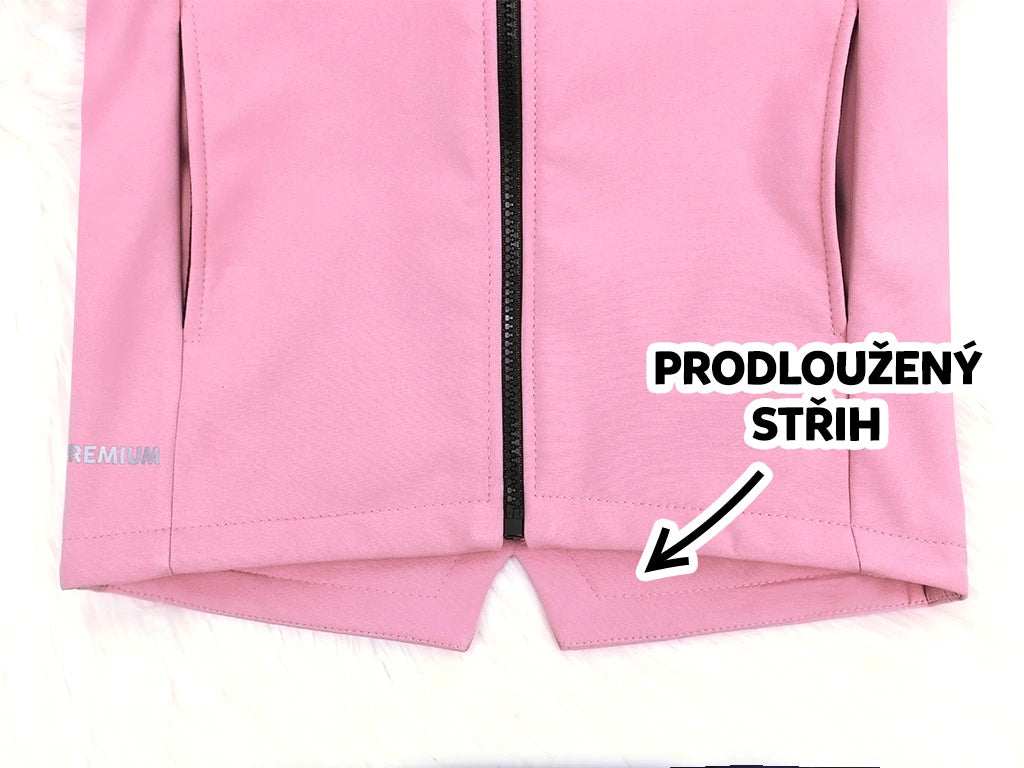 PREMIUM Softshellová bunda - starorůžová (s fleecem)