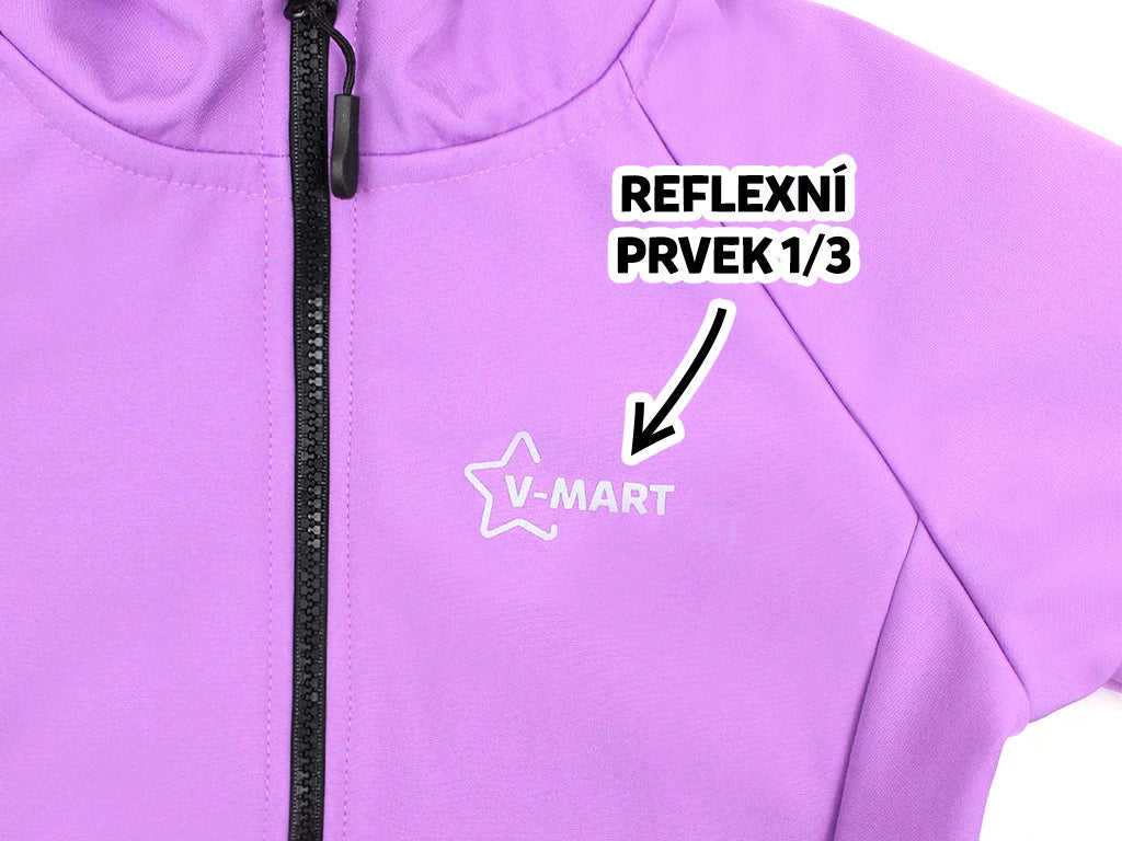 PREMIUM Softshellová bunda - fialová (s fleecem)