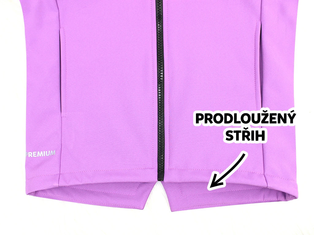 PREMIUM Softshellová bunda - fialová (s fleecem)