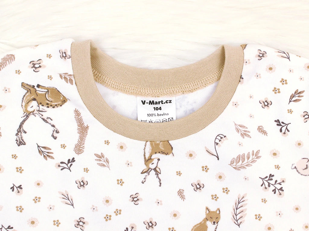 Pyžamo s dlouhým rukávem Srnky