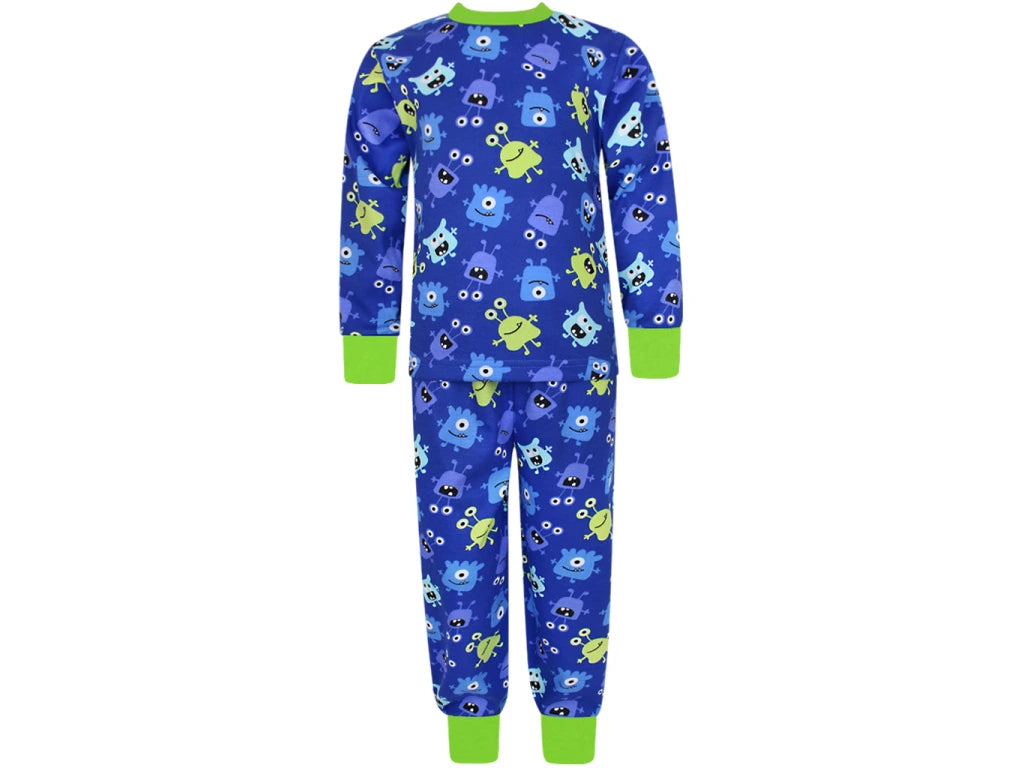 Rostoucí pyžamo s dlouhým rukávem Příšerky na tmavě modré
