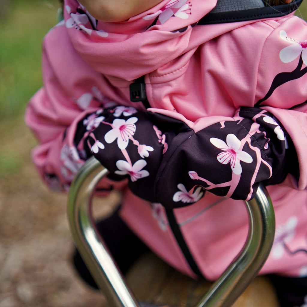 Dětské softshellové rukavice, SAKURY, fialová