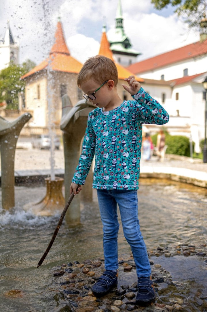 Dětské tričko s dlouhým rukávem, MLSNÉ PANDY