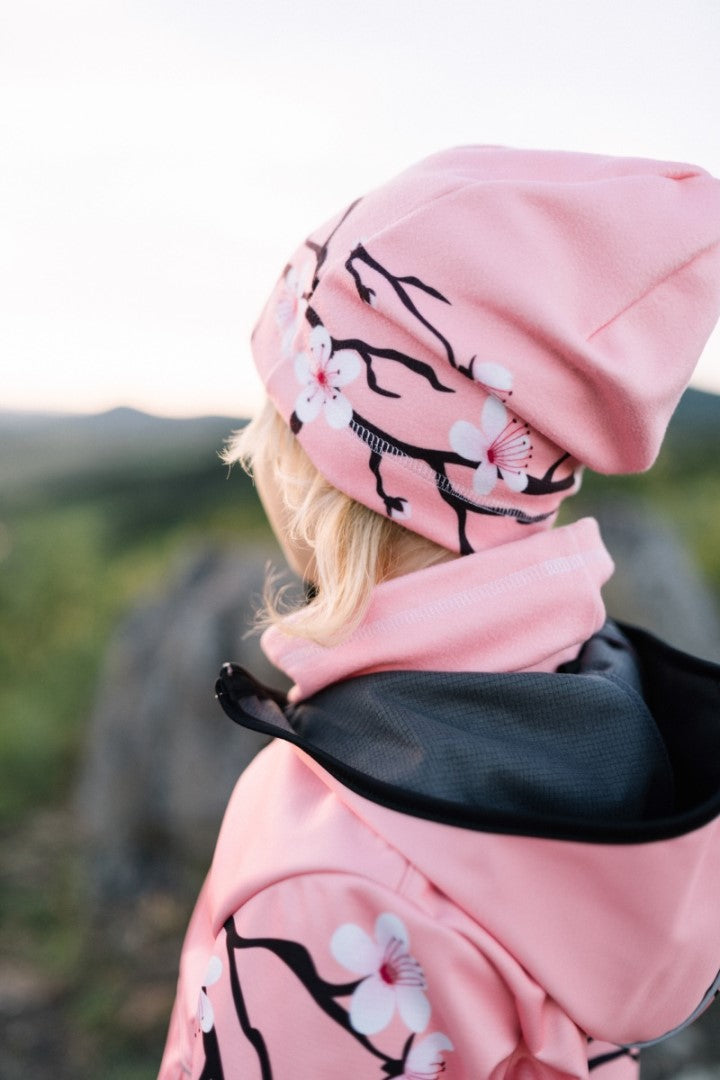 Dětský fleecový nákrčník, RŮŽOVÁ (kolekce Sakury)