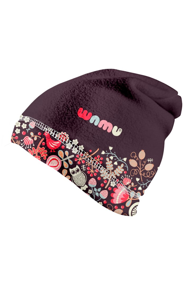 Fleecová čepice dětská, SOVA, fialová