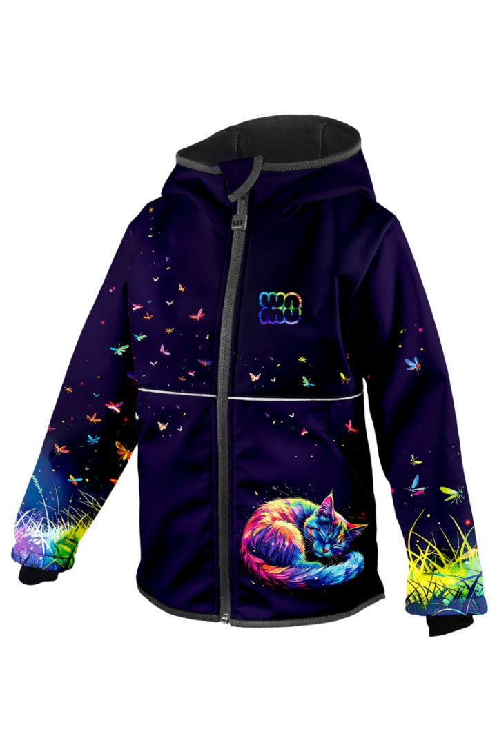 Softshellová bunda dětská, DUHOVÁ KOČKA