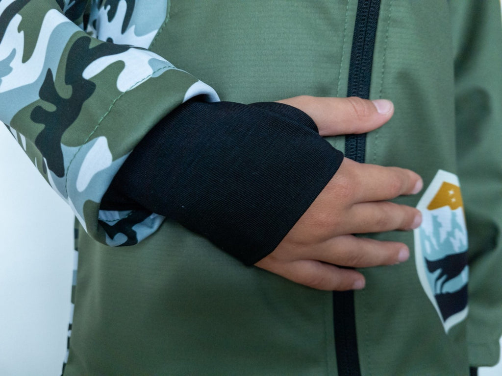 Softshellová bunda dětská, MASKÁČ, khaki