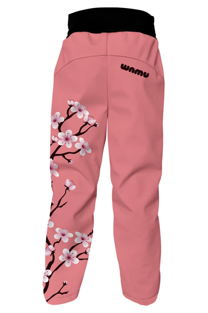 Softshellové kalhoty dětské, SAKURY, růžová