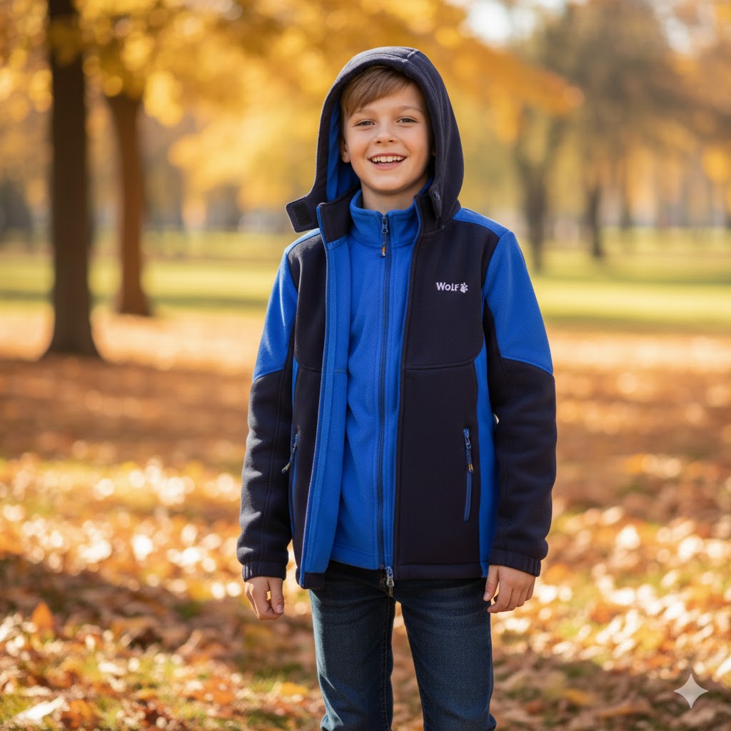Chlapecká softshellová bunda - Wolf B2364, tmavě modrá